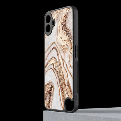 Luxe White cmf nothing phone 1 mobile cover | shockproof glass phone case