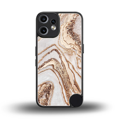 Luxe White back phone cover | glass case for cmf nothing phone 2 pro