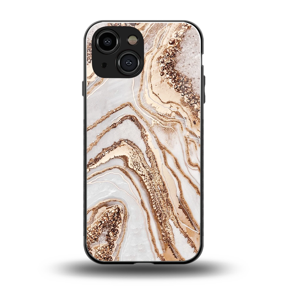 Luxe White back phone cover | glass case for iphone 13 mini
