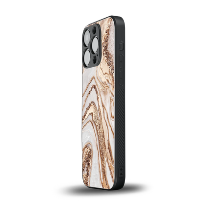 Luxe White iphone 13 pro mobile cover | shockproof glass phone case