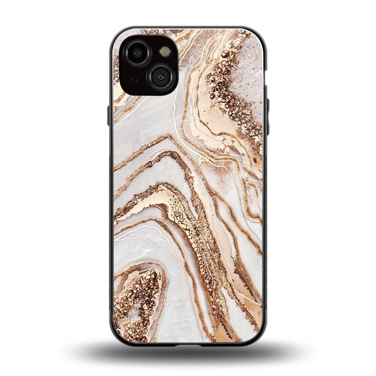 Luxe White back phone cover | glass case for iphone 14 plus