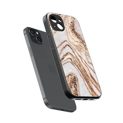 Luxe White sleek iphone 14 plus cover with tempered glass back and TPU edges