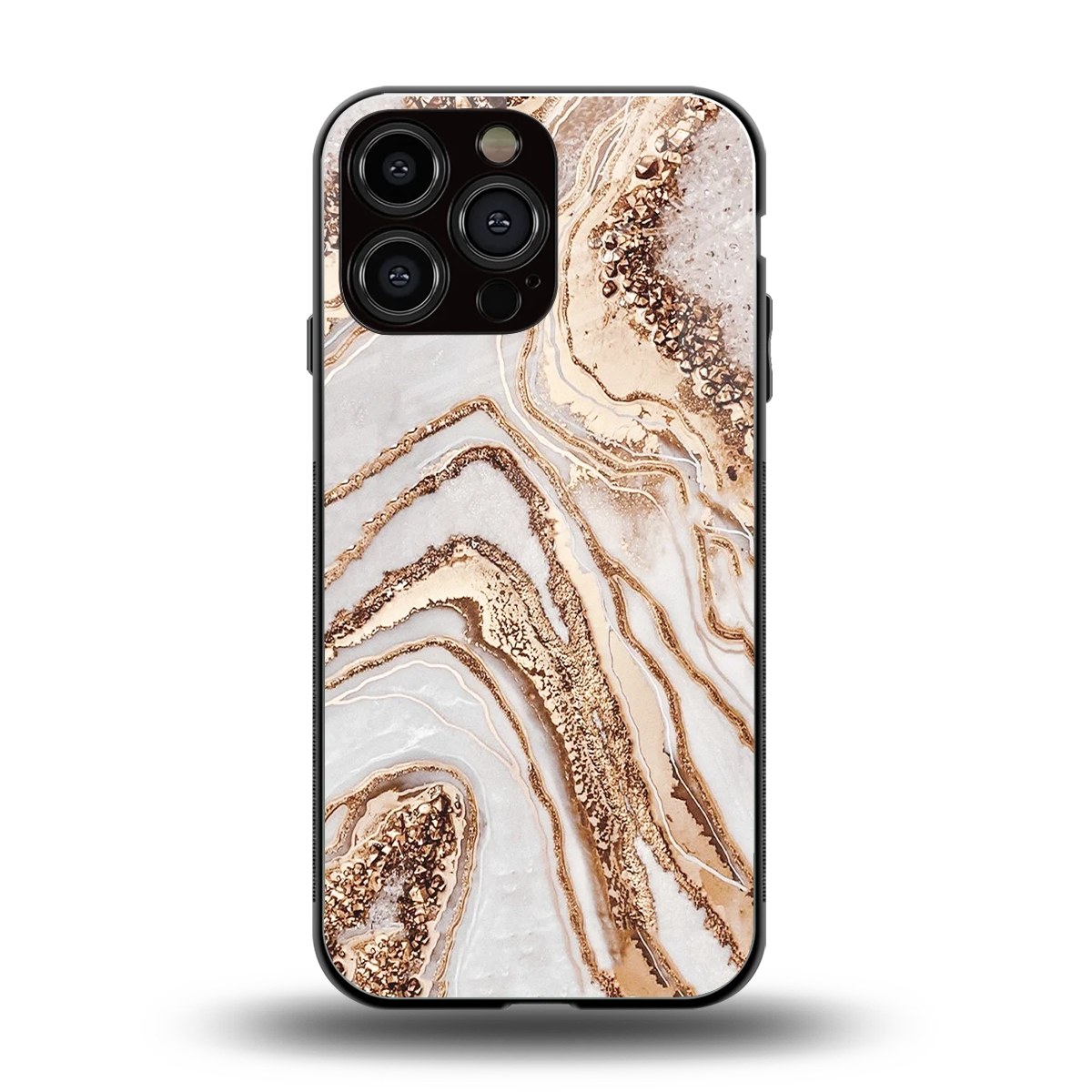 Luxe White back phone cover | glass case for iphone 15 pro max