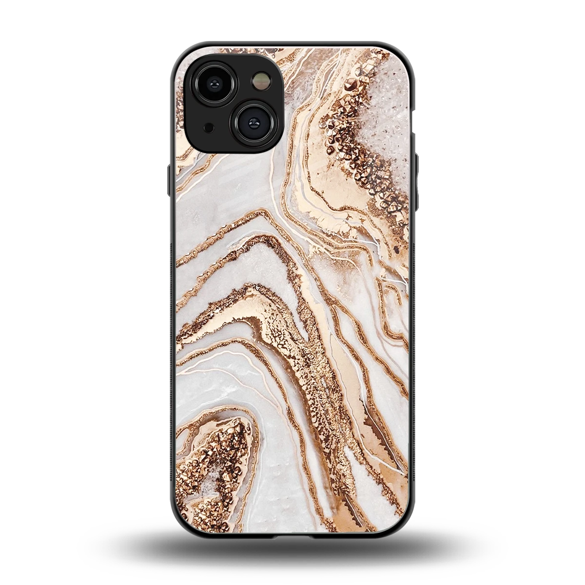 Luxe White back phone cover | glass case for iphone 15