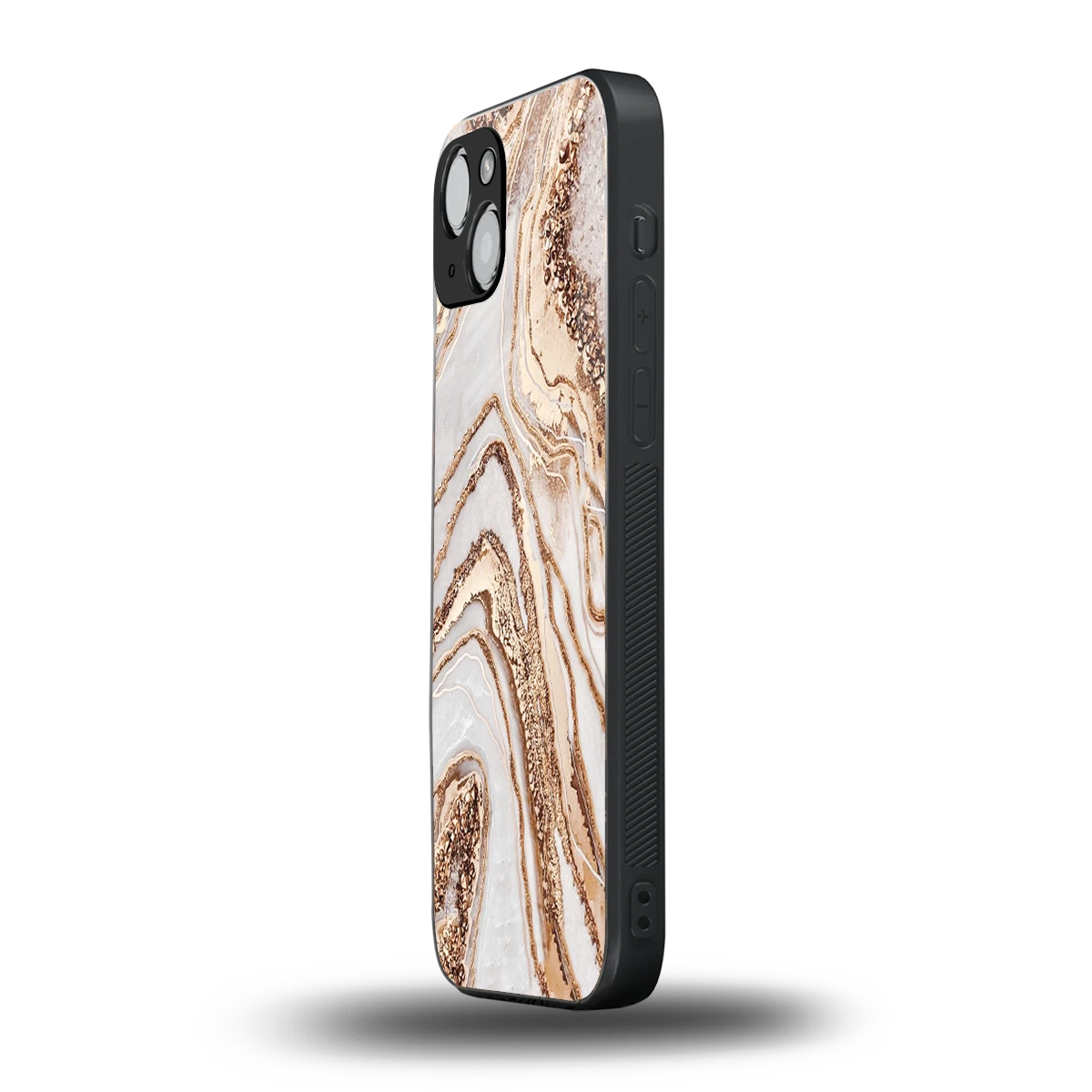 Luxe White iphone 15 mobile cover | shockproof glass phone case