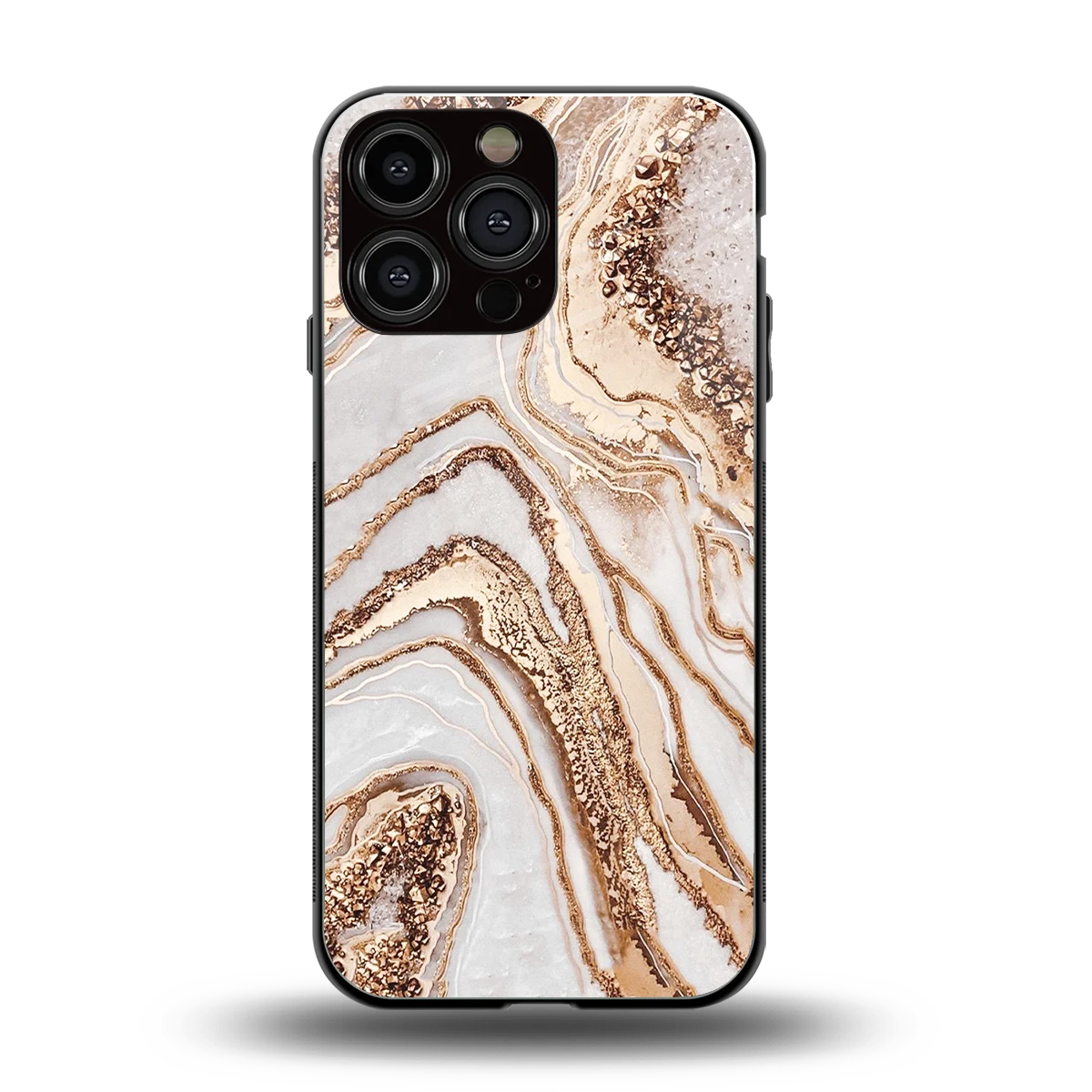 Luxe White back phone cover | glass case for iphone 16 pro max