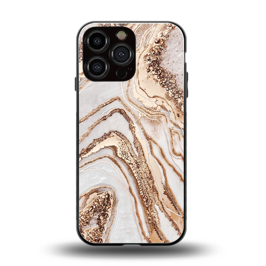 Luxe White back phone cover | glass case for iphone 16 pro max