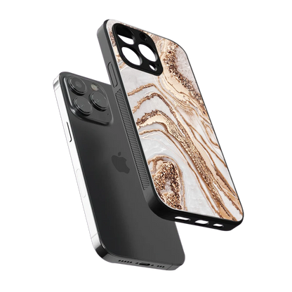 Luxe White sleek iphone 16 pro max cover with tempered glass back and TPU edges