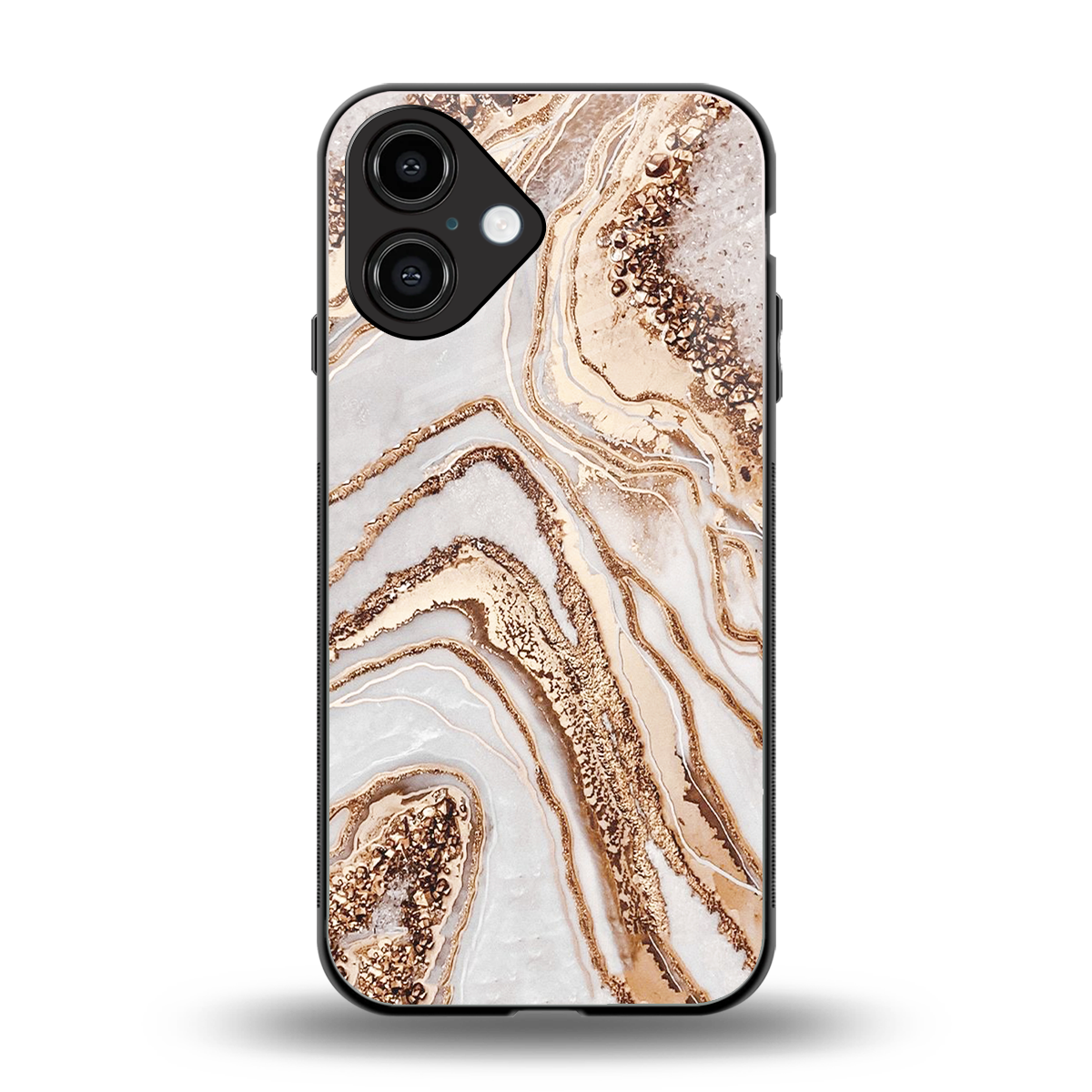Luxe White Phone Case for Iphone 16 | Glass Case