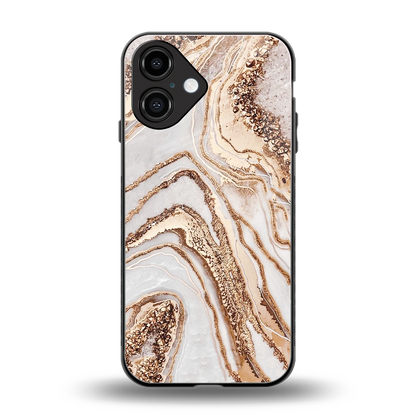 Luxe White back phone cover | glass case for iphone 16