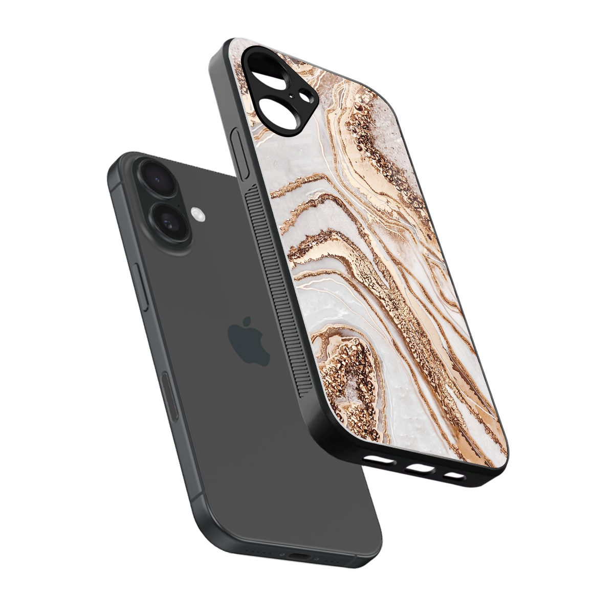 Luxe White Phone Case for Iphone 16 | Glass Case