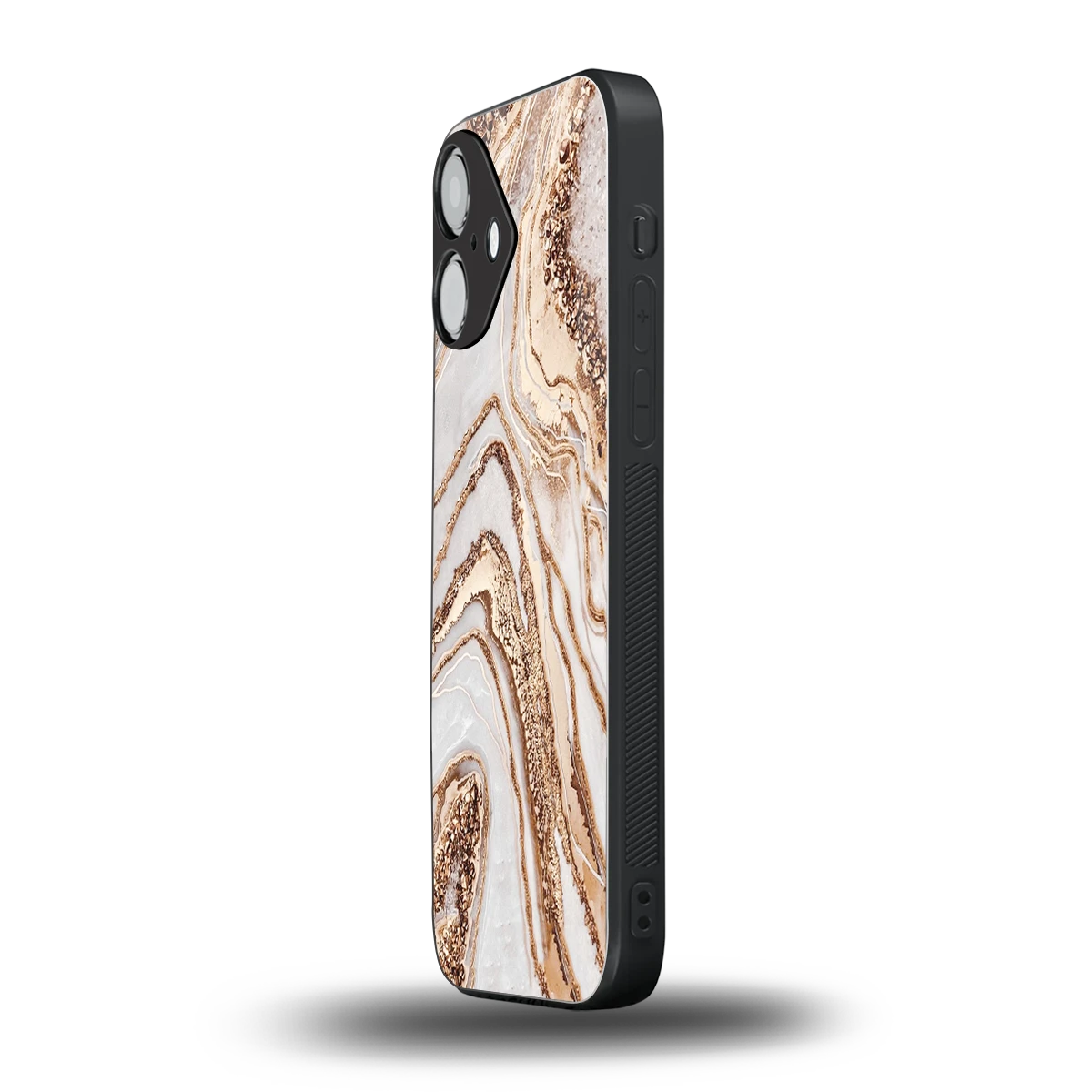 Luxe White iPhone 16 mobile cover | shockproof glass phone case