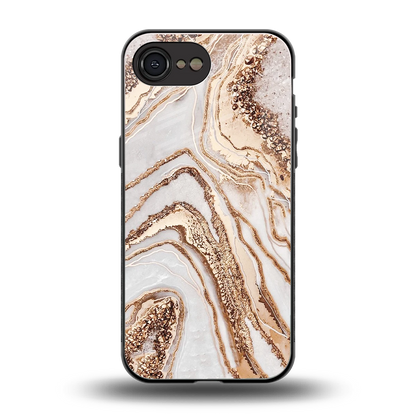 Luxe White back phone cover | glass case for iphone 16e