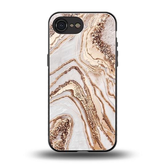 Luxe White back phone cover | glass case for iphone 16e