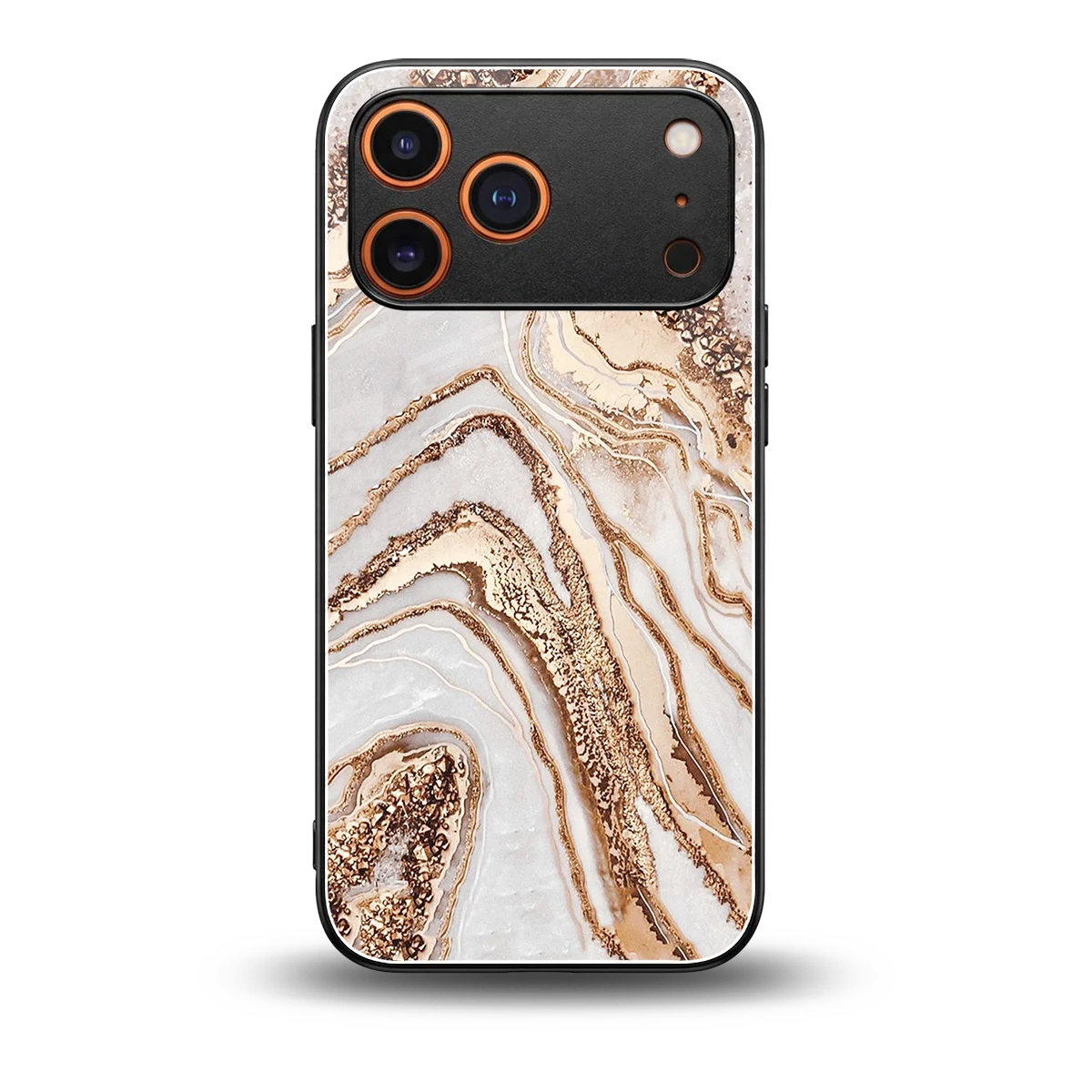 Luxe White back phone cover | glass case for iphone 17 pro