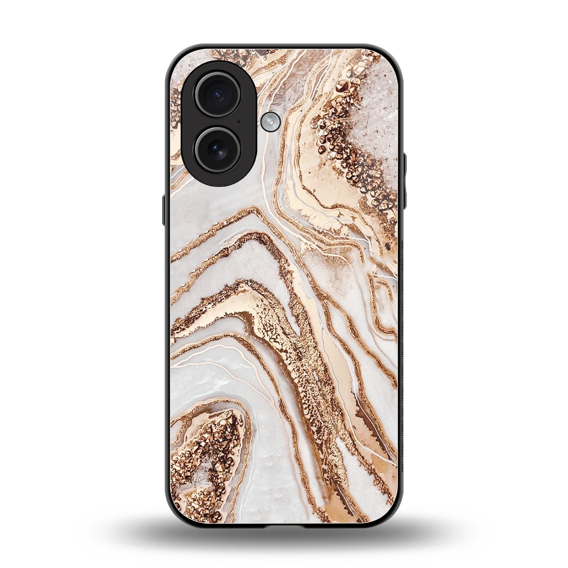 Luxe White back phone cover | glass case for iphone 17