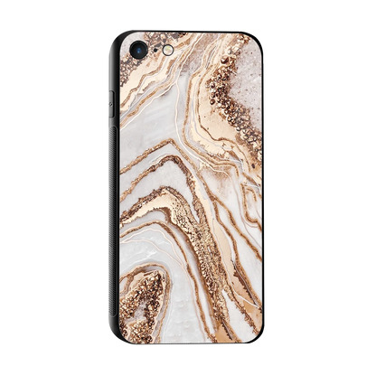 Luxe White sleek iphone 7 cover with tempered glass back and TPU edges