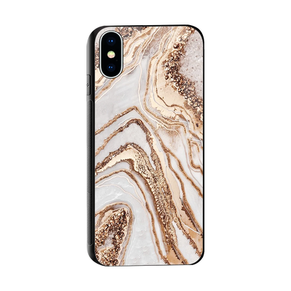Luxe White sleek iphone x cover with tempered glass back and TPU edges