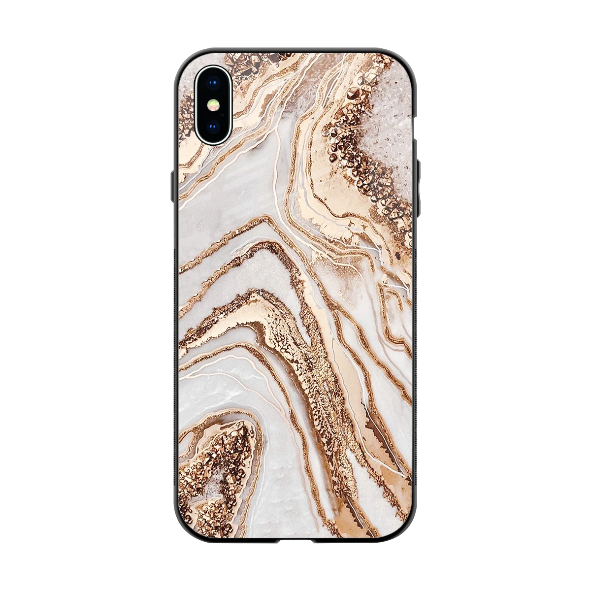 Luxe White back phone cover | glass case for iphone xs max