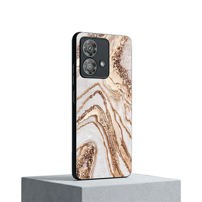 Luxe White motorola edge 40 neo 5g mobile cover | shockproof glass phone case