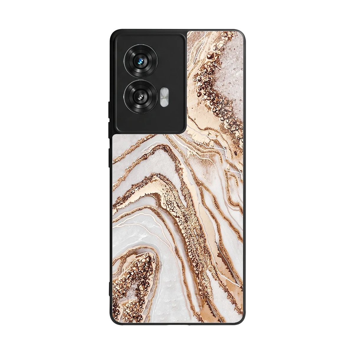 Luxe White back phone cover | glass case for motorola edge 50 fusion