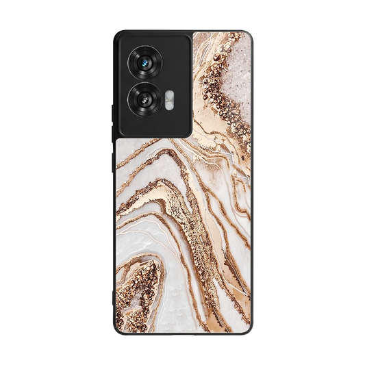Luxe White back phone cover | glass case for motorola edge 50 fusion