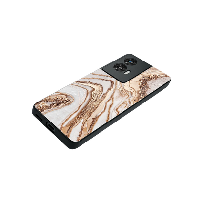 Luxe White stylish phone case for motorola edge 50 fusion | glossy glass and slim fit