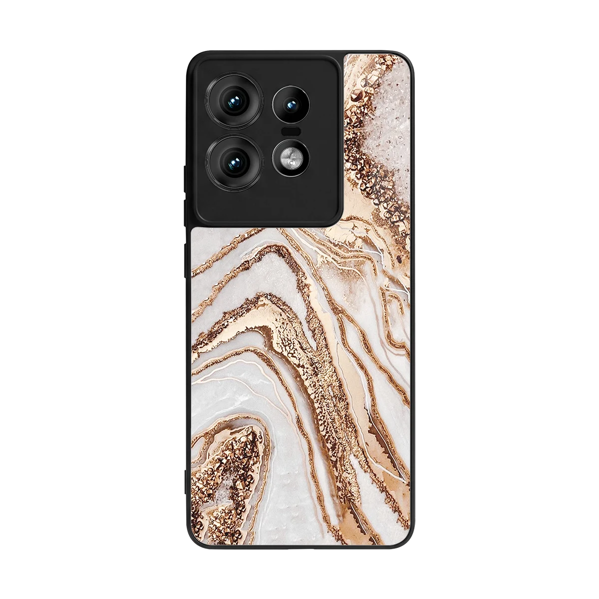 Luxe White back phone cover | glass case for motorola edge 50 pro