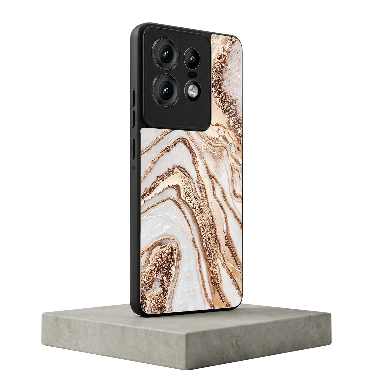 Luxe White motorola edge 50 pro mobile cover | shockproof glass phone case