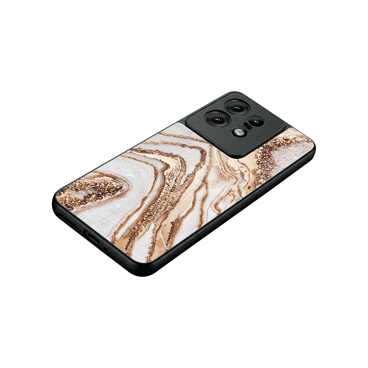 Luxe White stylish phone case for motorola edge 50 pro | glossy glass and slim fit