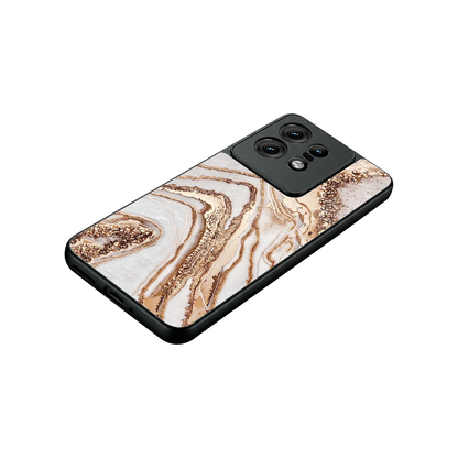 Luxe White stylish phone case for motorola edge 50 pro | glossy glass and slim fit
