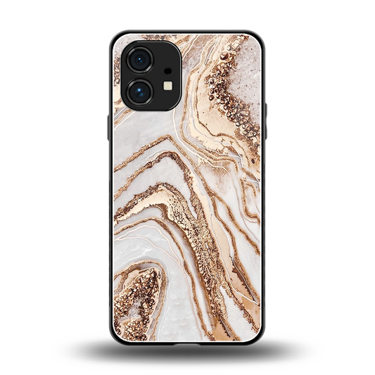 Luxe White back phone cover | glass case for nothing phone 1