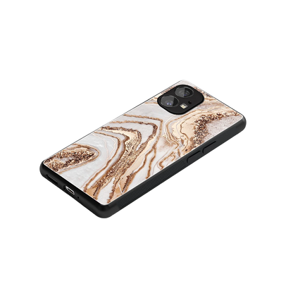 Luxe White stylish phone case for nothing phone 1 | glossy glass and slim fit
