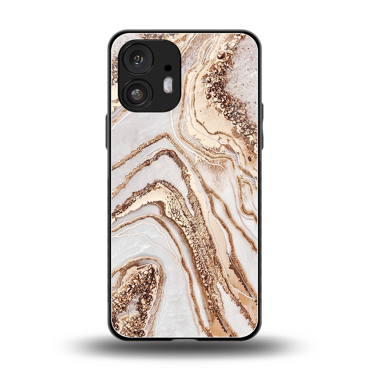 Luxe White back phone cover | glass case for nothing phone 2