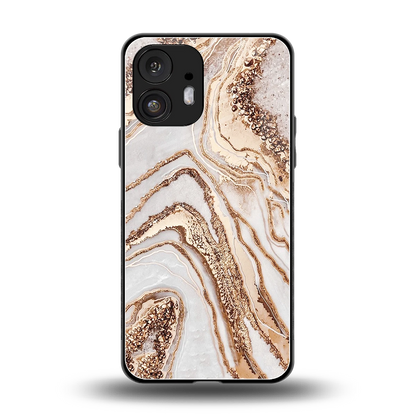 Luxe White back phone cover | glass case for nothing phone 2