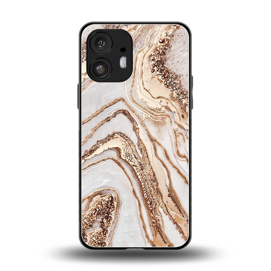 Luxe White back phone cover | glass case for nothing phone 2