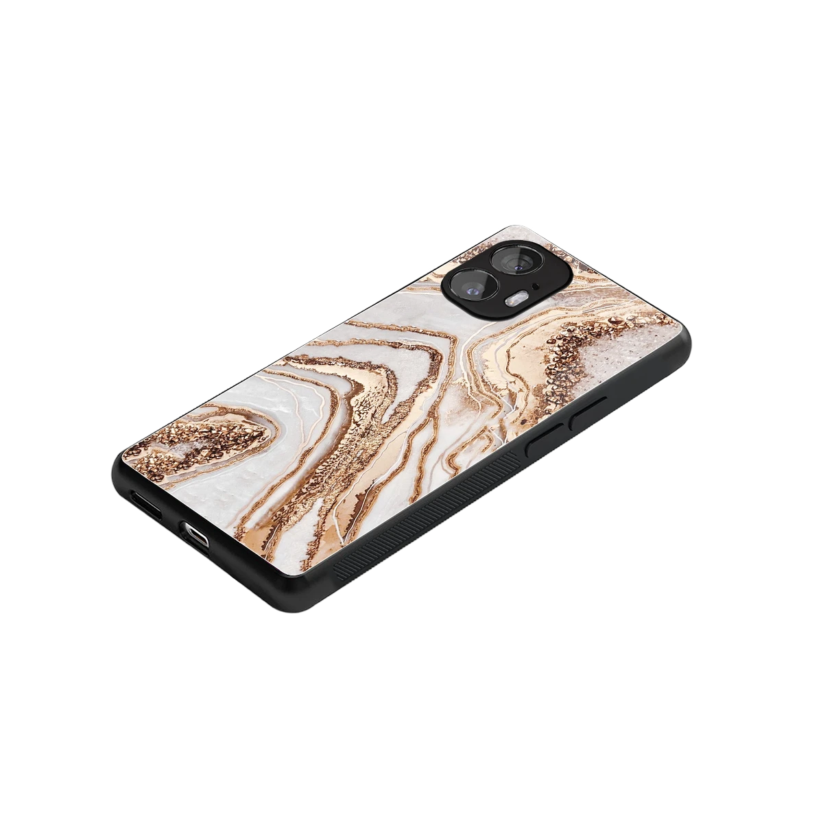 Luxe White stylish phone case for nothing phone 2 | glossy glass and slim fit