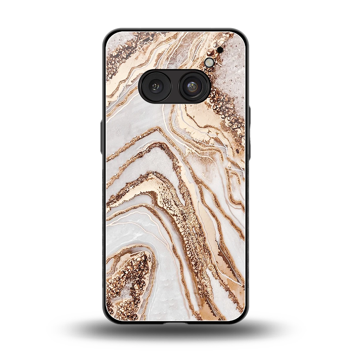 Luxe White back phone cover | glass case for nothing phone 2a plus