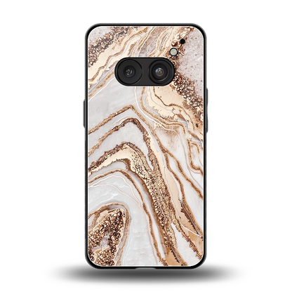 Luxe White back phone cover | glass case for nothing phone 2a plus