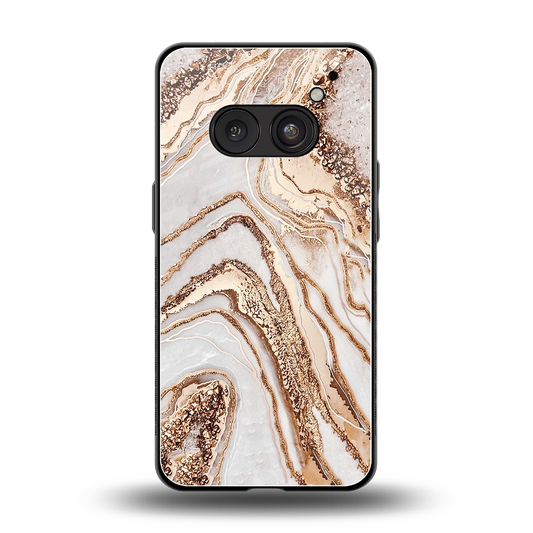 Luxe White back phone cover | glass case for nothing phone 2a plus