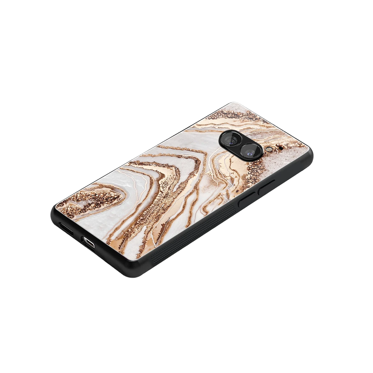 Luxe White stylish phone case for nothing phone 2a | glossy glass and slim fit