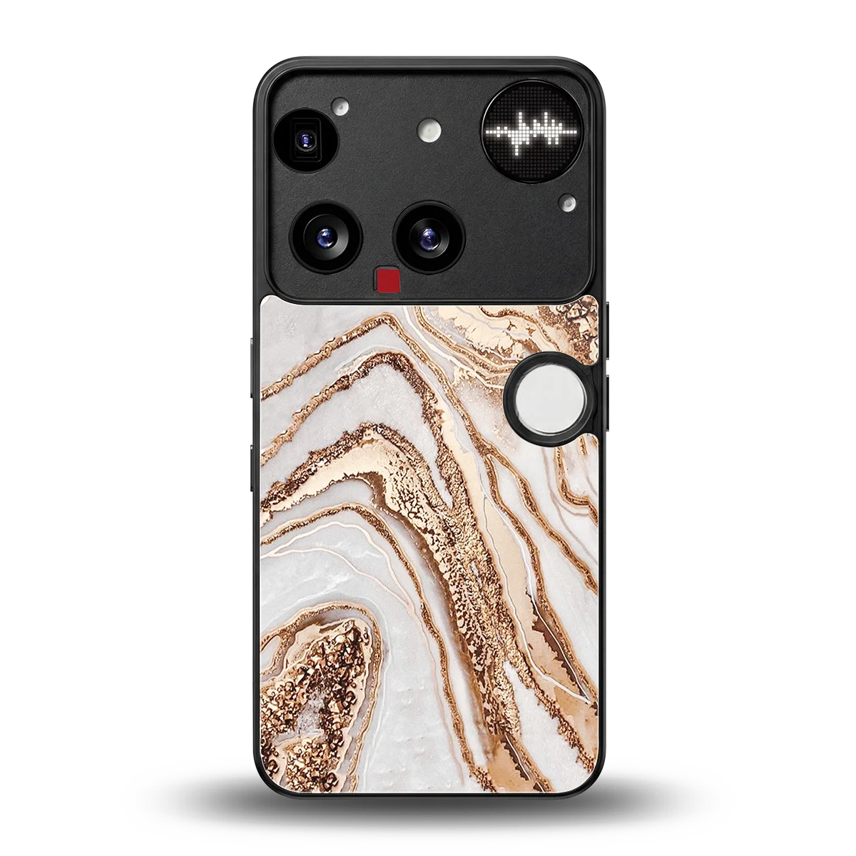 Luxe White back phone cover | glass case for nothing phone 3
