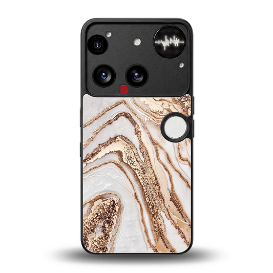 Luxe White back phone cover | glass case for nothing phone 3