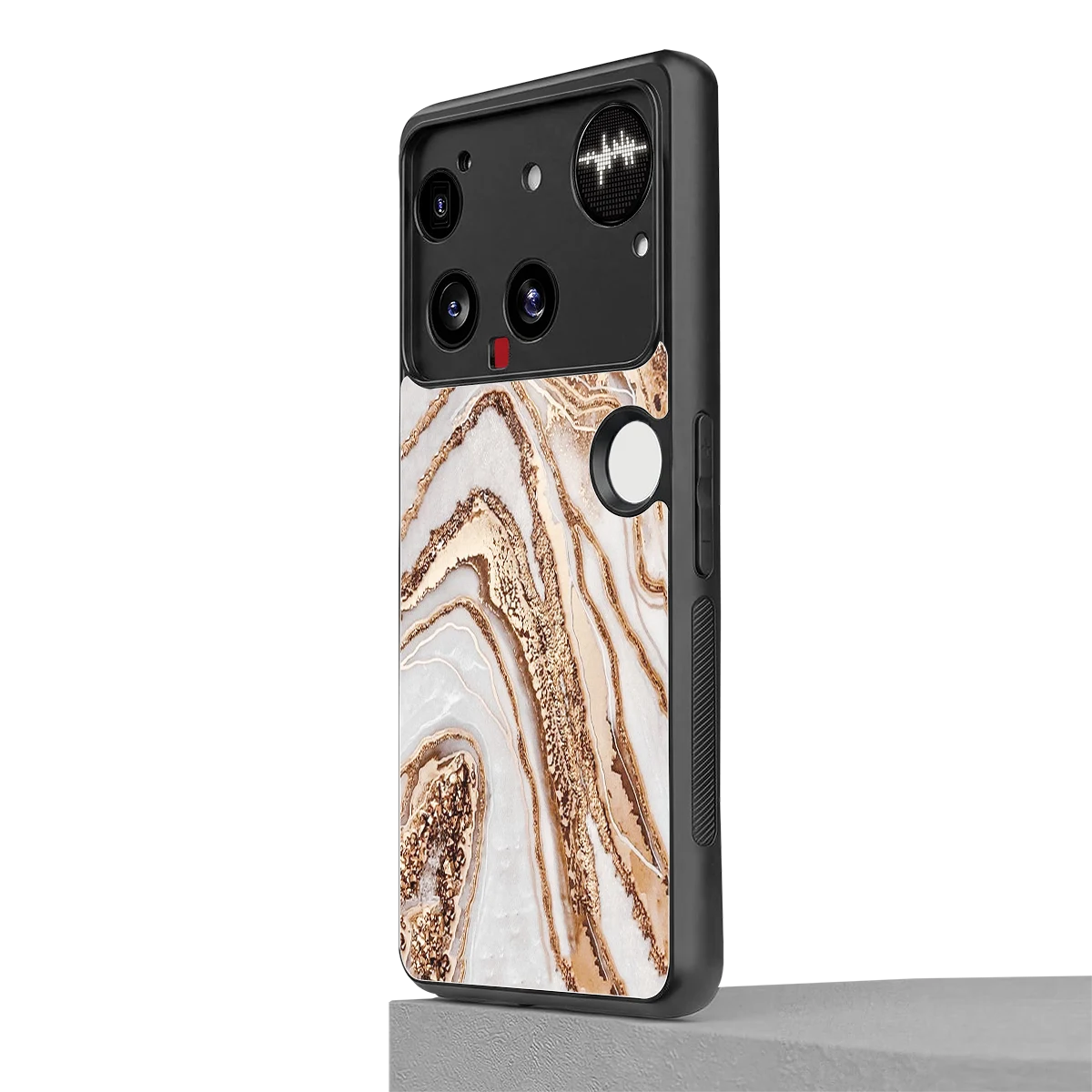 Luxe White nothing phone 3 mobile cover | shockproof glass phone case