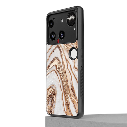 Luxe White nothing phone 3 mobile cover | shockproof glass phone case
