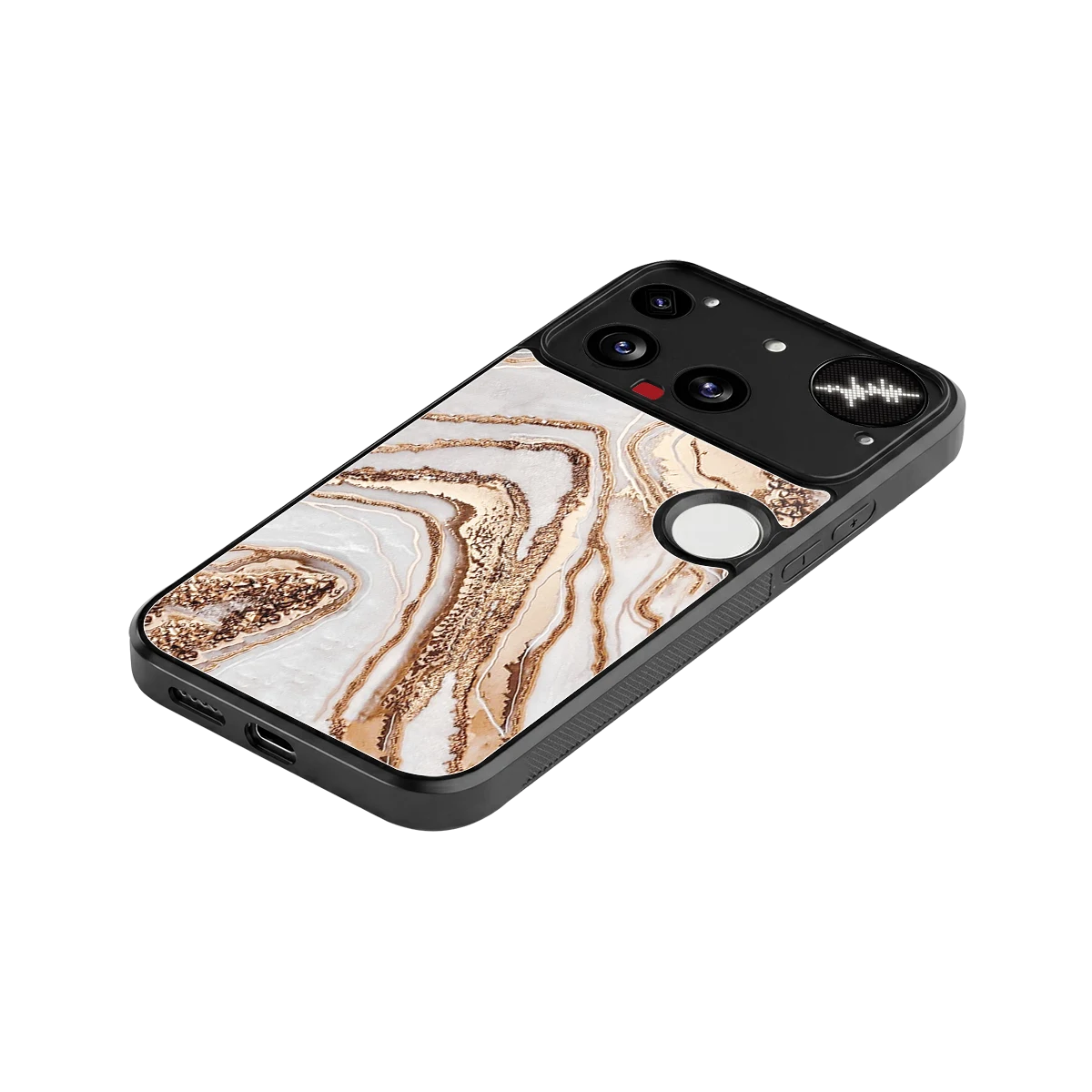 Luxe White stylish phone case for nothing phone 3 | glossy glass and slim fit