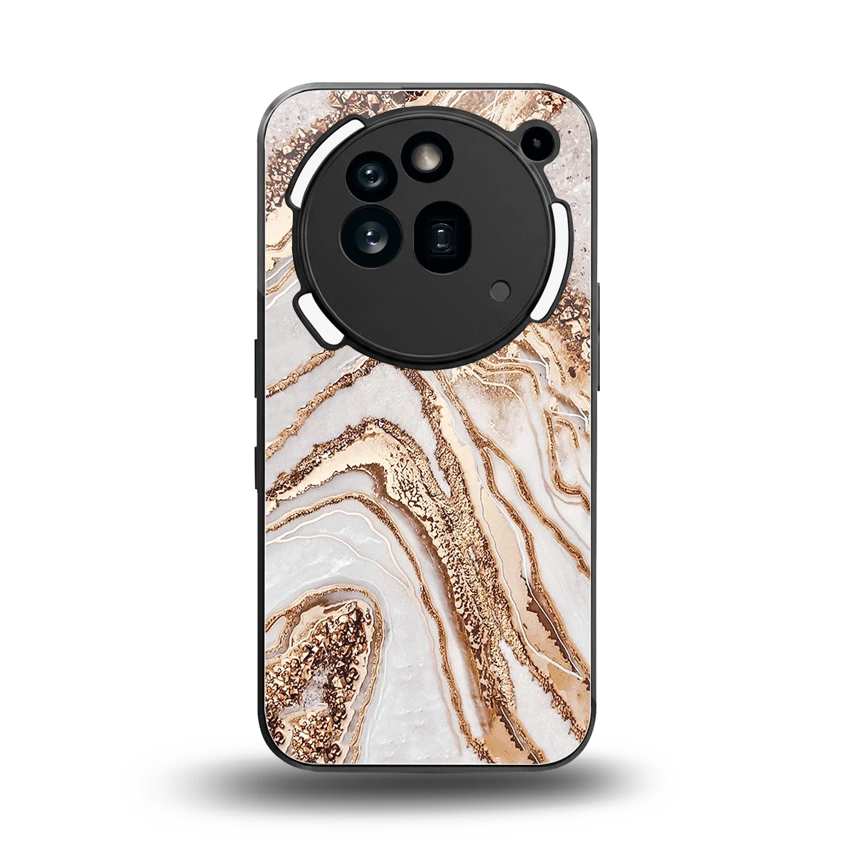 Luxe White back phone cover | glass case for nothing phone 3a pro