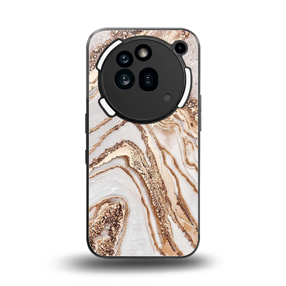Luxe White back phone cover | glass case for nothing phone 3a pro