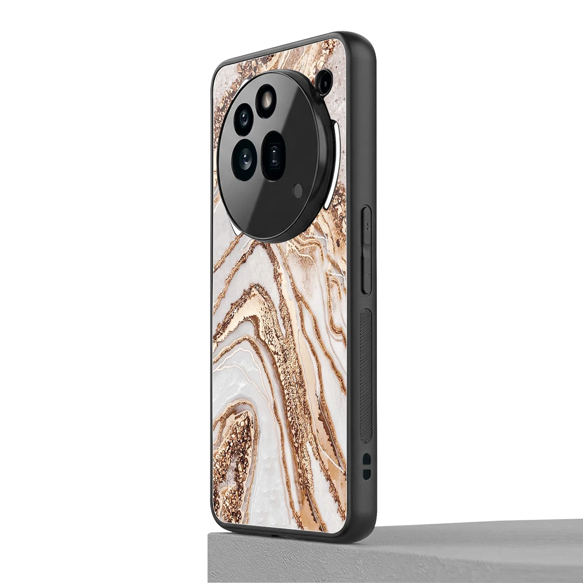 Luxe White nothing phone 3a pro mobile cover | shockproof glass phone case