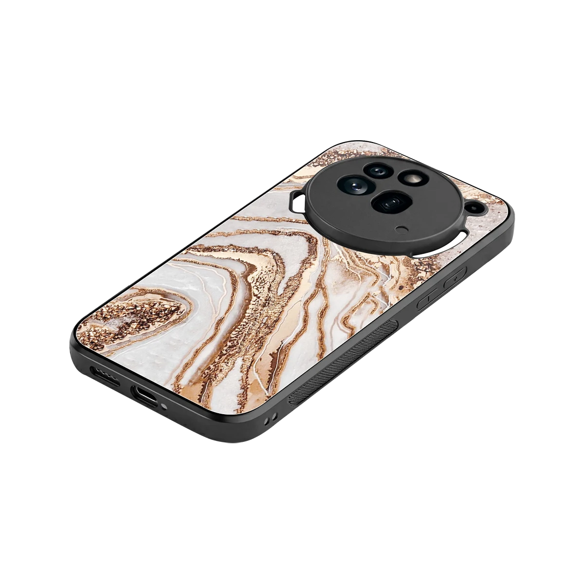 Luxe White stylish phone case for nothing phone 3a pro | glossy glass and slim fit